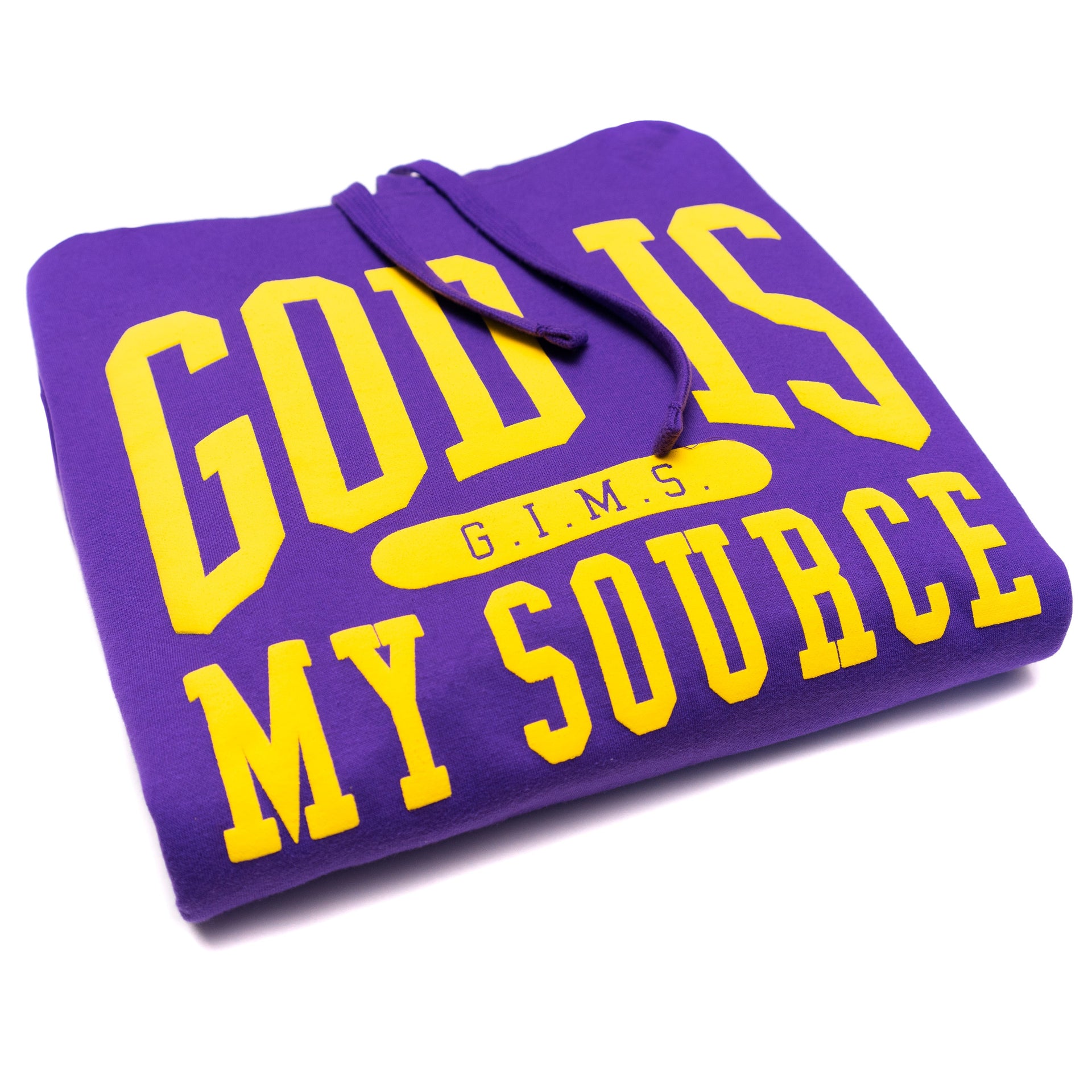 God Is My Source 'Campus' Hoodie Purple / Gold - God Is My Source