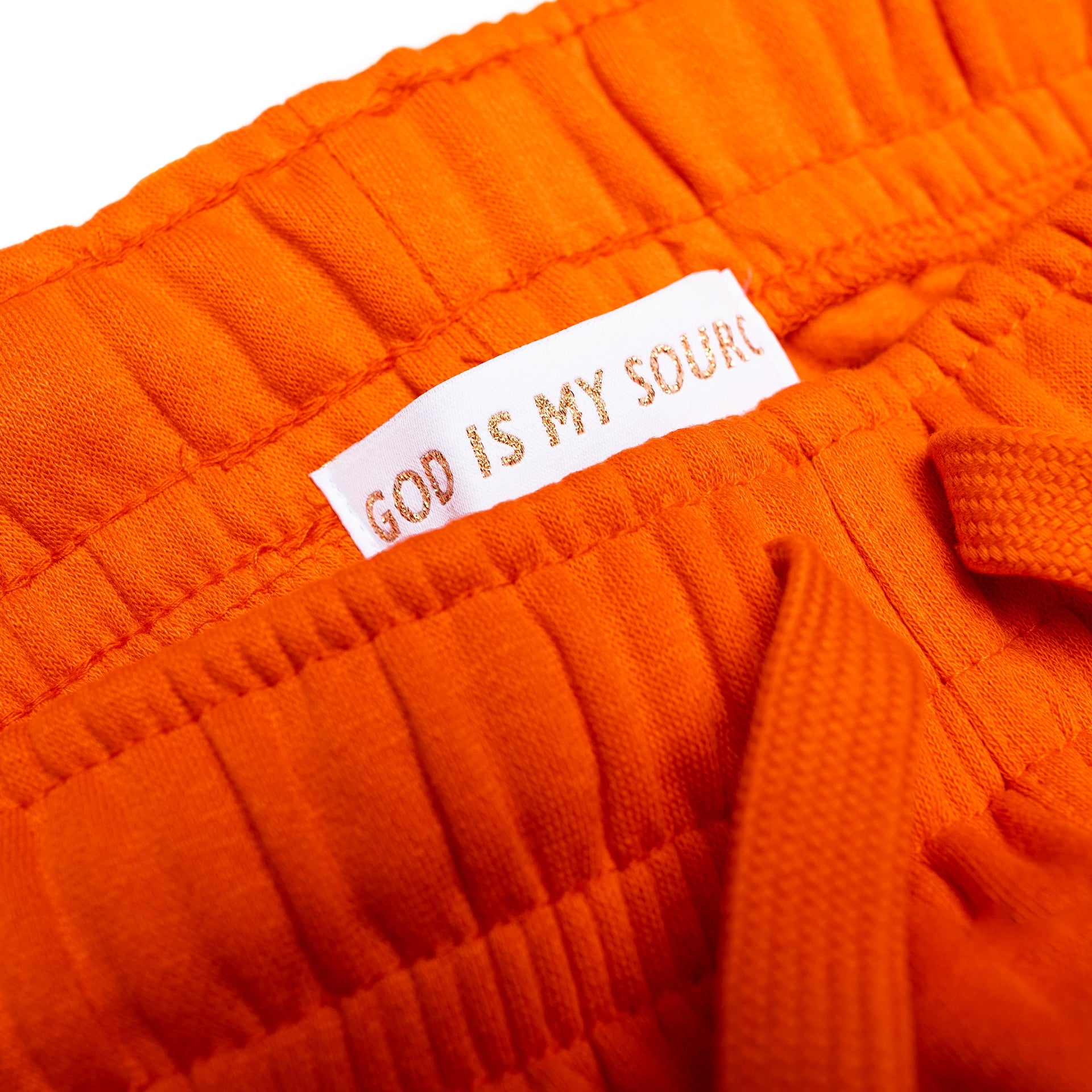 God Is My Source 'Campus' Joggers Orange / White - God Is My Source