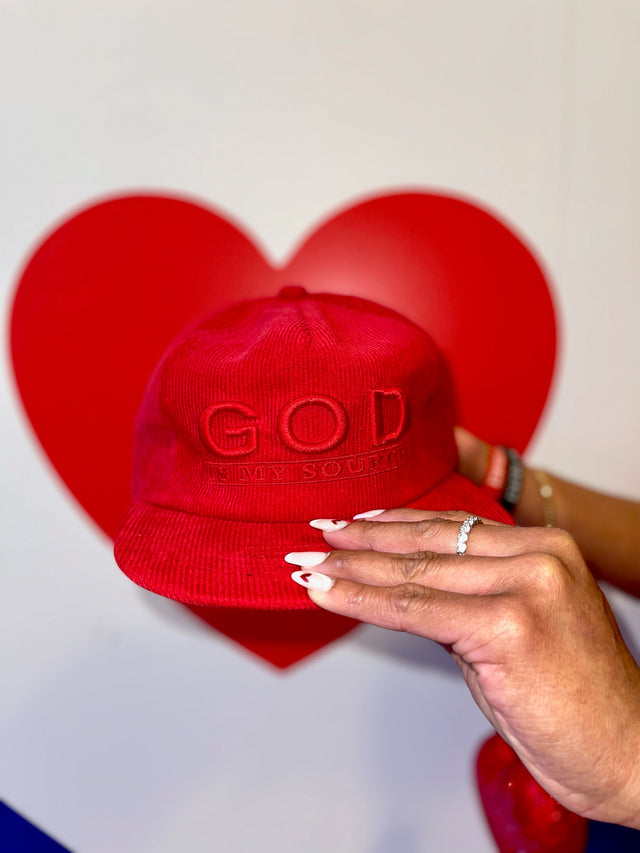 God Is My Source 'Line Logo' Red/Red - God Is My Source