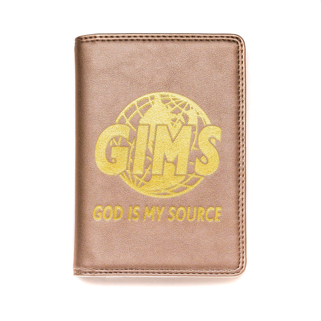 God Is My Source - Passport Wallet - Gold / Gold - God Is My Source