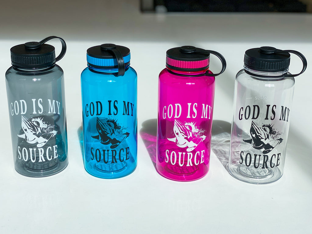 God Is My Source 'Praying Hands' 34oz Bottle. - God Is My Source