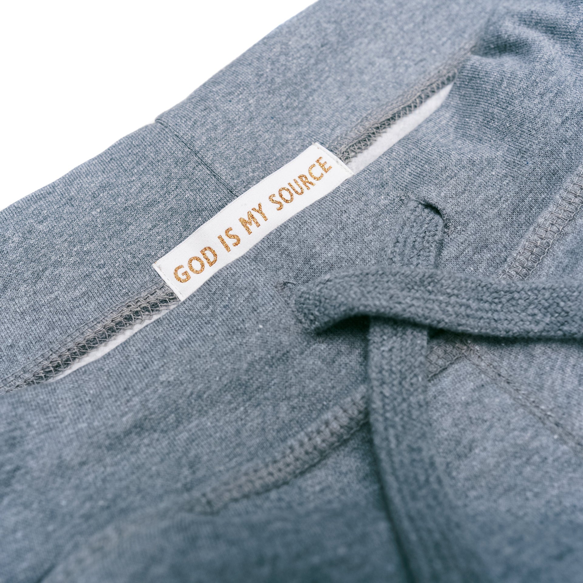God Is My Source 'Praying Hands' Joggers Grey / Infrared - God Is My Source
